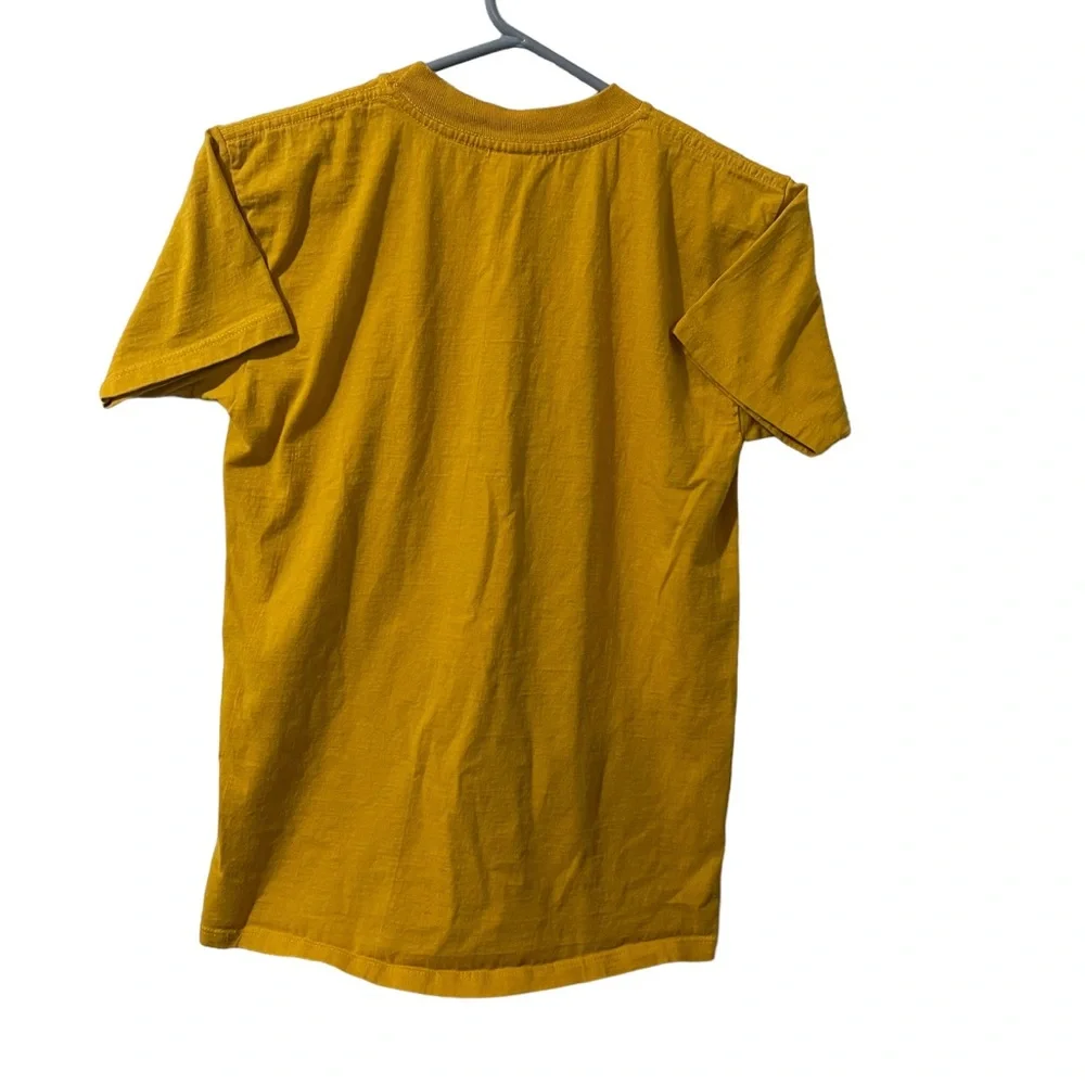 King Shirt Boys XL Yellow Mexico Stitched Embroidered Lightweight Casual Tee‎